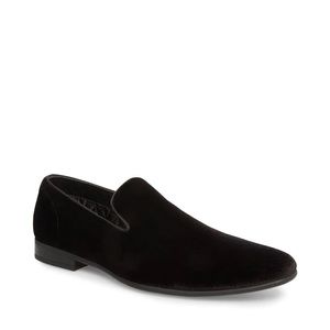 Steve Madden Laight Black Velvet Loafers